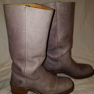 Lavender grey Frye leather boots size 8.5